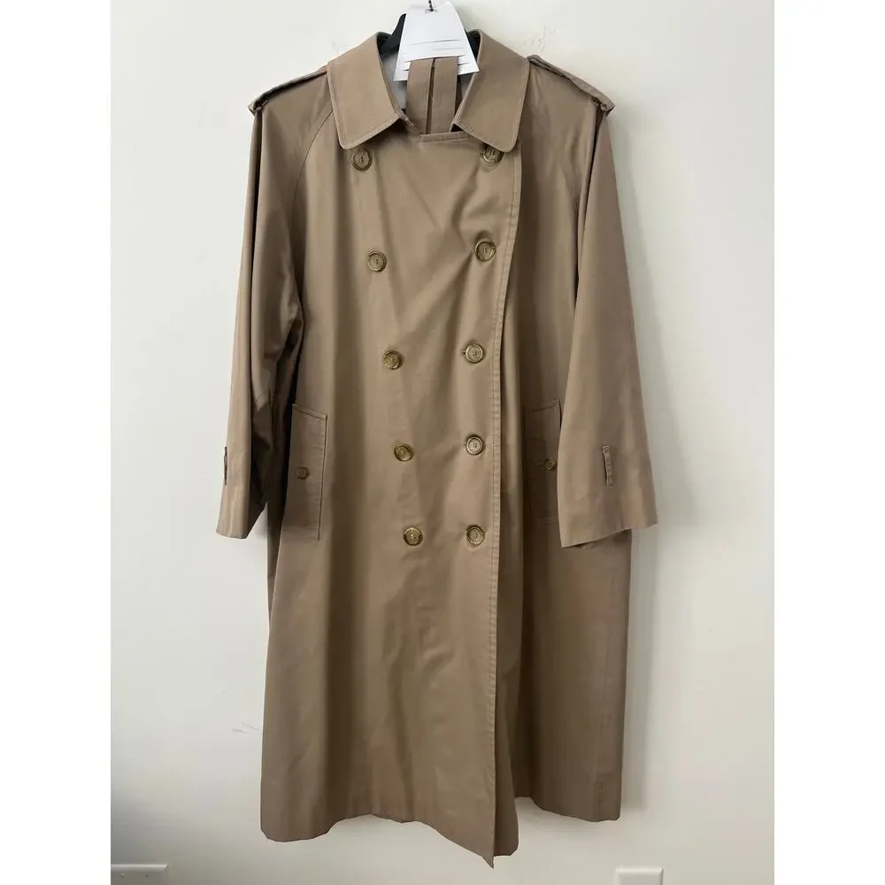 Burberry of London Castleford Trench Coat Men's Size 40 Beige Long Sleeves - Picture 3 of 13